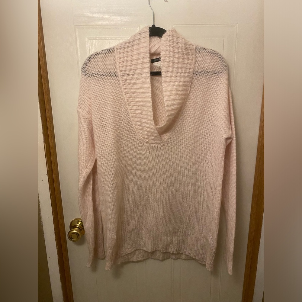 J. Crew Pale Shawl-Collar Knit Mohair/Wool Sweater - Picture 2 of 5